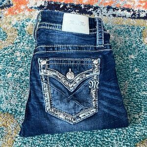 Miss Me Rhinestone Curvy Bootcut Jeans